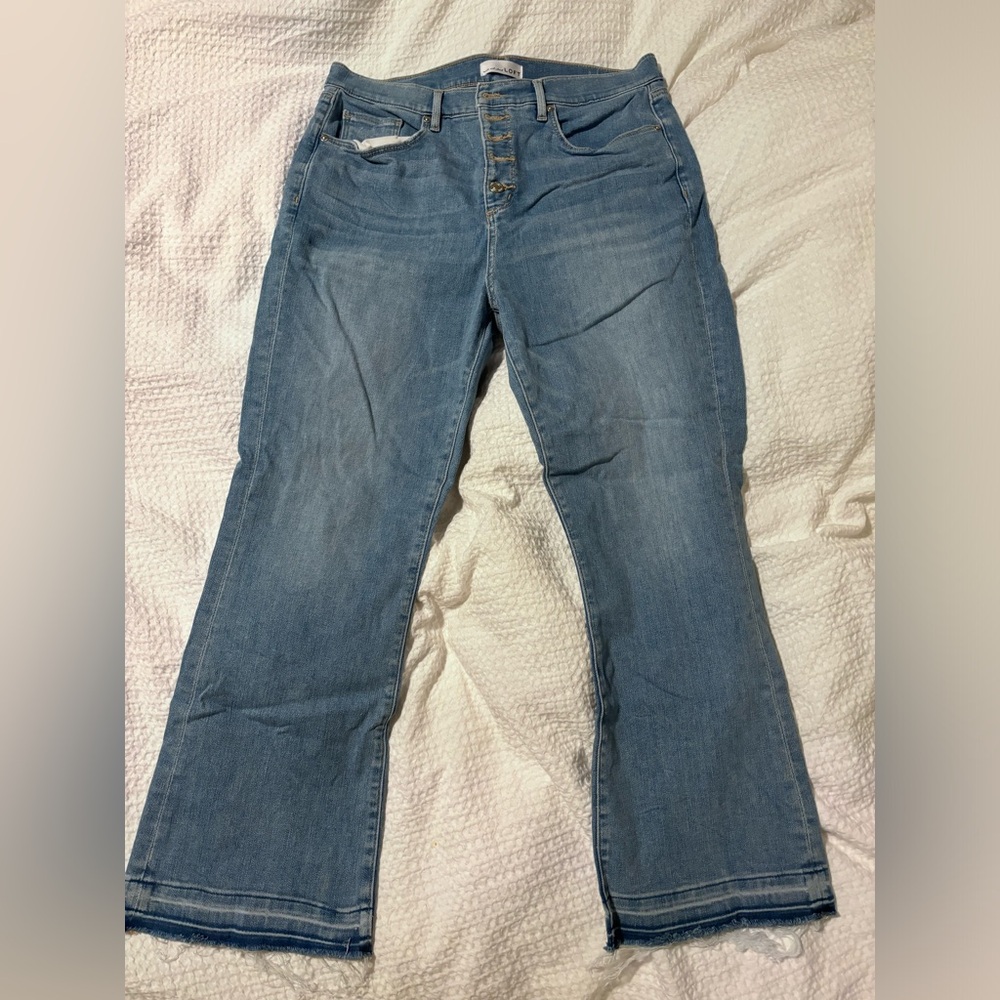 Loft Kick Crop Jeans with Button-Fly